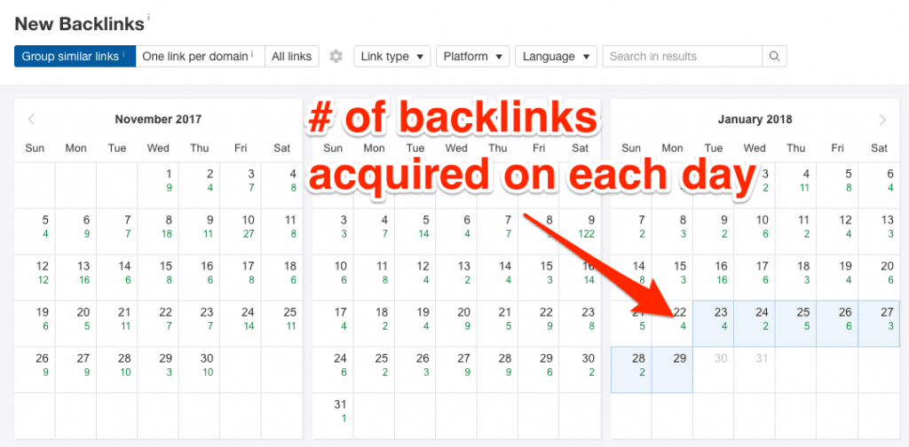 New Backlinks report in Ahrefs New Backlinks report in Ahrefs