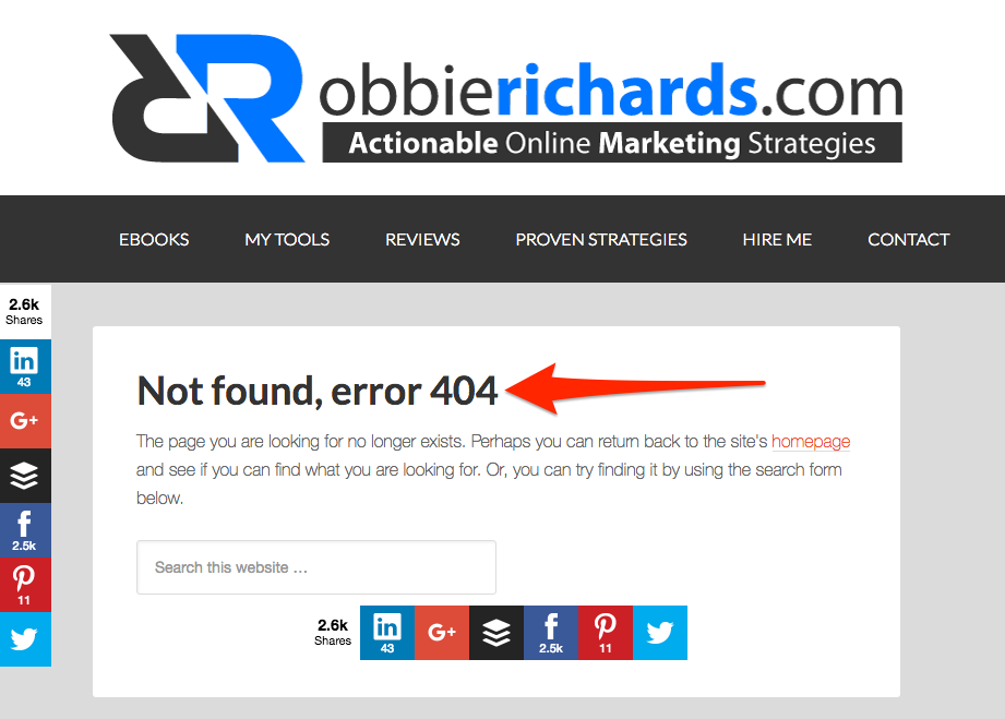 Example 404 page Example 404 page