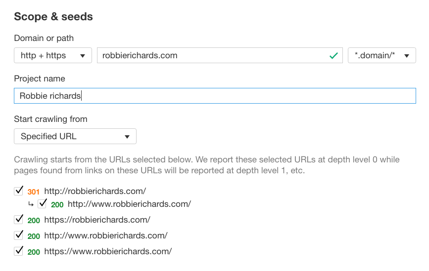 Setting up the Site Audit tool Setting up the Site Audit tool