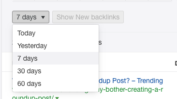 Filtering new backlinks Filtering new backlinks