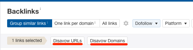 Disavowing backlinks in Ahrefs Disavowing backlinks in Ahrefs