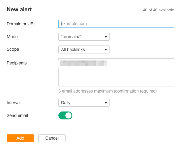 Configure alerts Configure alerts