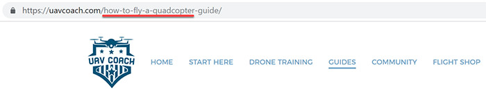 Example of descriptive URL Example of descriptive URL