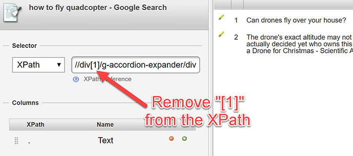 Editing X-path query Editing X-path query