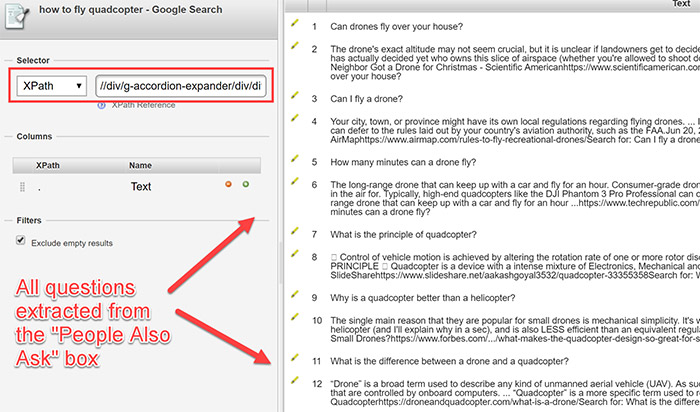 Questions and Answers in Scraper Questions and Answers in Scraper