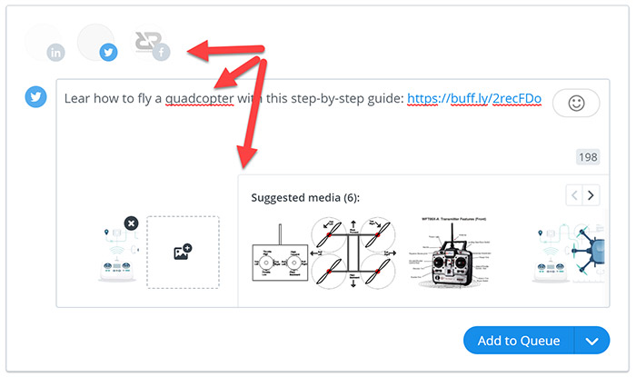 Scheduling content in Buffer Scheduling content in Buffer