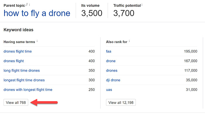 Having the same terms report in Ahrefs Having the same terms report in Ahrefs
