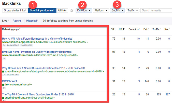 Mining competitor backlinks in Ahrefs Mining competitor backlinks in Ahrefs