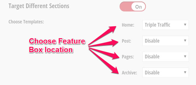feature box location