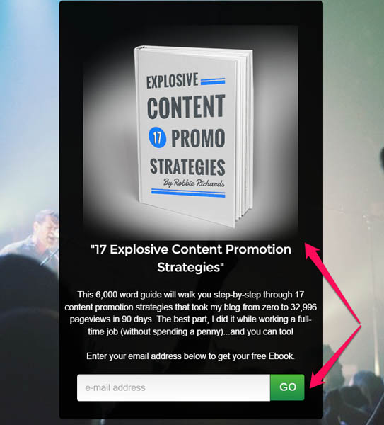 Launch rock lead gen page