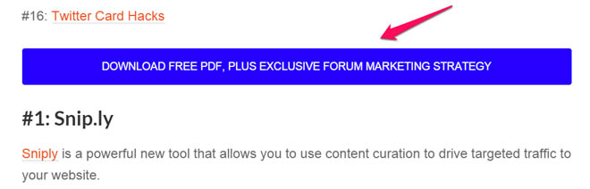 Lead button from SumoMe