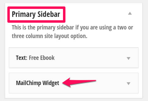 Sticky widget for email signups