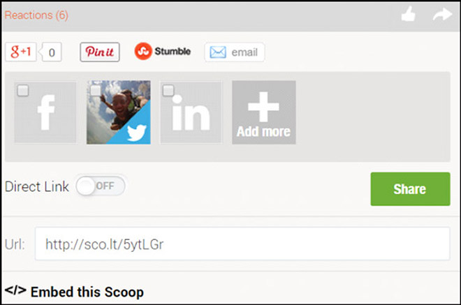 Share blog posts in Scoop.It