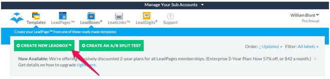 Create the optin form using LeadPages copy