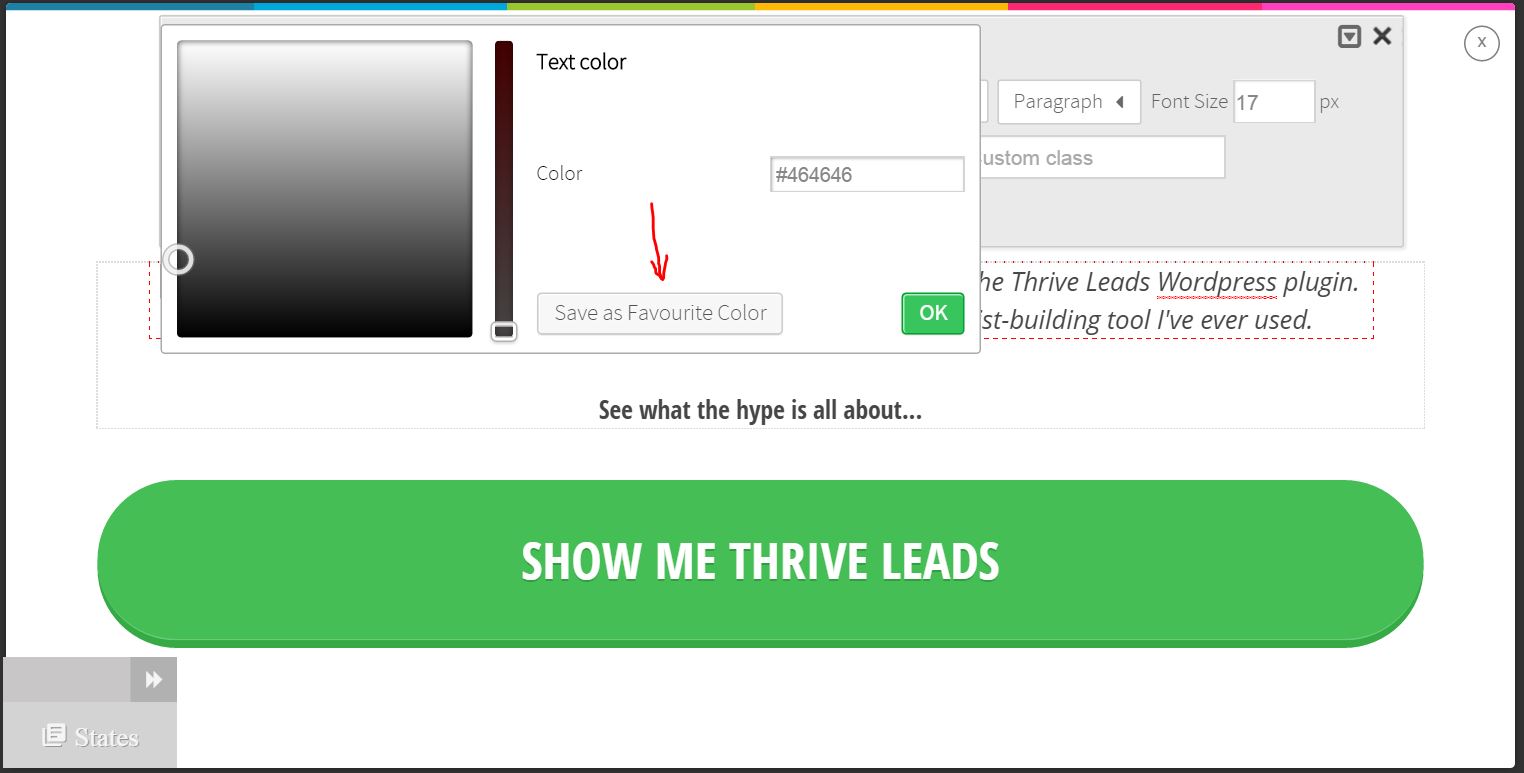 Thrive Leads form editor