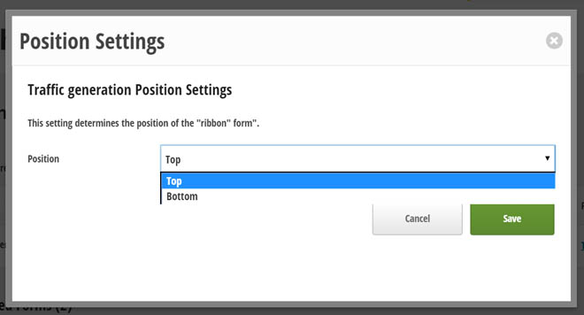 Display ribbon on top or bottom of page