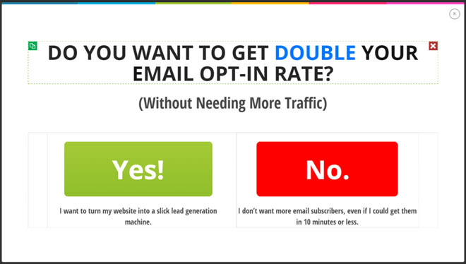 Thrive Leads exit intent popup