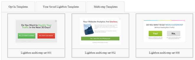 Thrive leads multi-step opt-in form library
