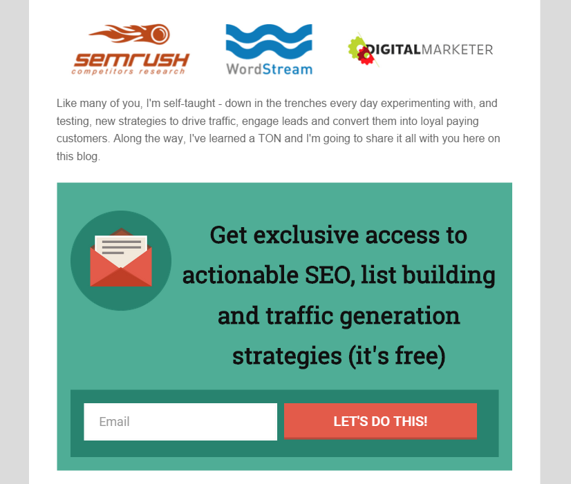 List building with your about page