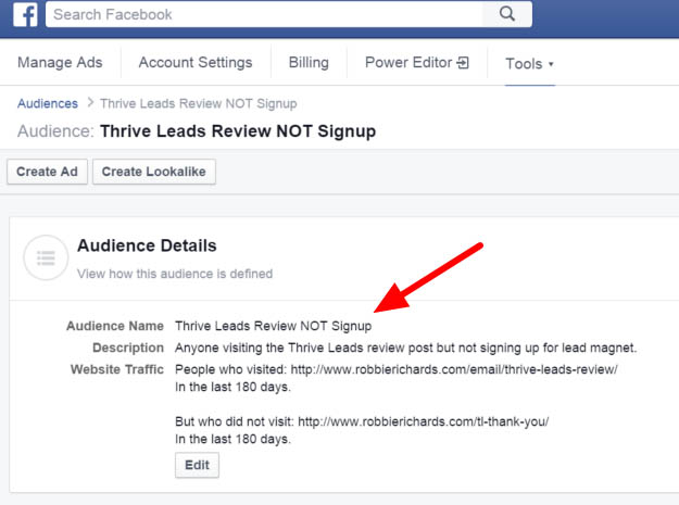 Building your email list with facebook custom audiences