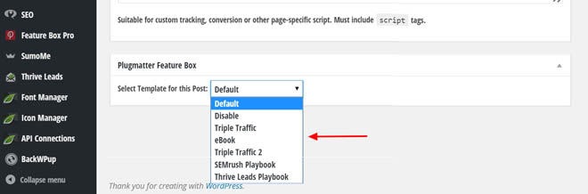 Targeting the Feature Box to specific content