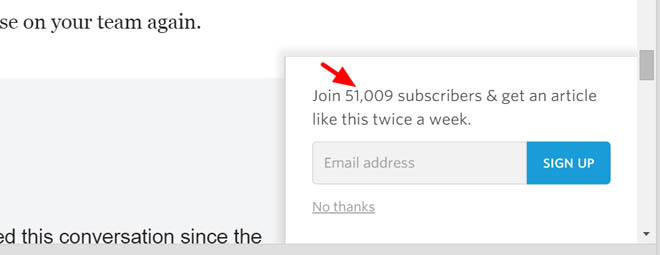 List building with social proof