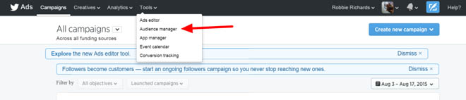 List building with twitter tailored audiences
