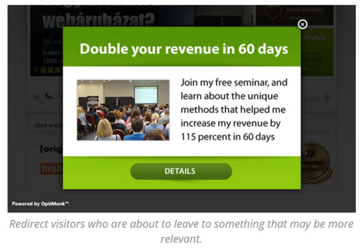 Building your email list with internal links