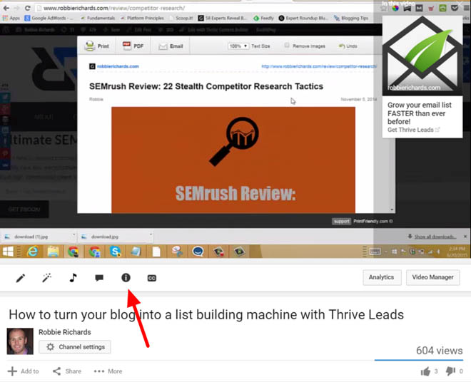 Setting up YouTube cards