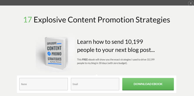 Thrive leads screen filler lightbox