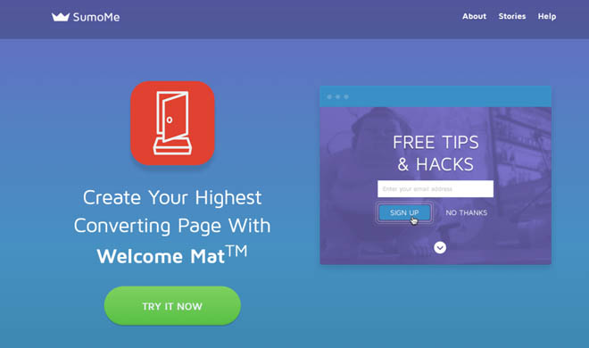 List building with Sumome welcome mat