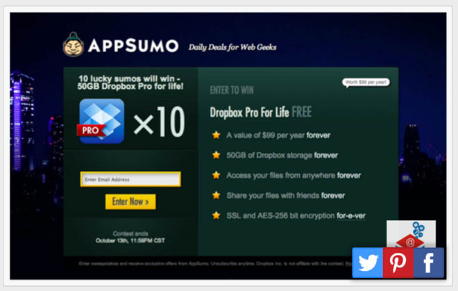 Appsumo giveaway success