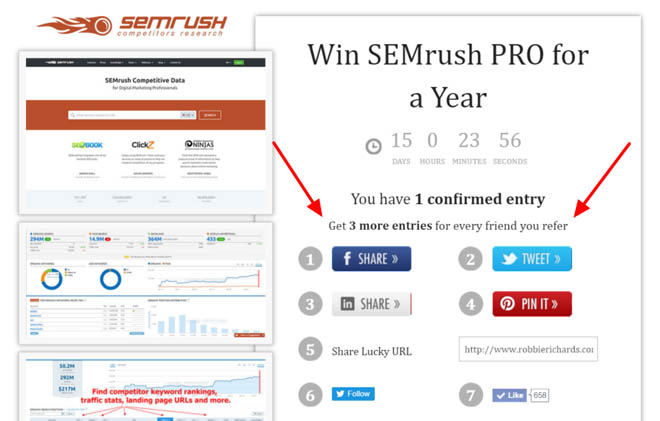 Get more entries in giveaway