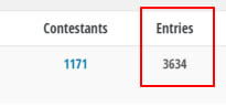 Giveaway entries