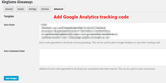 Track performance of your giveaway