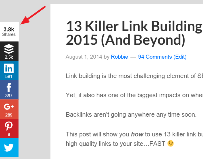 Social engagement screenshot
