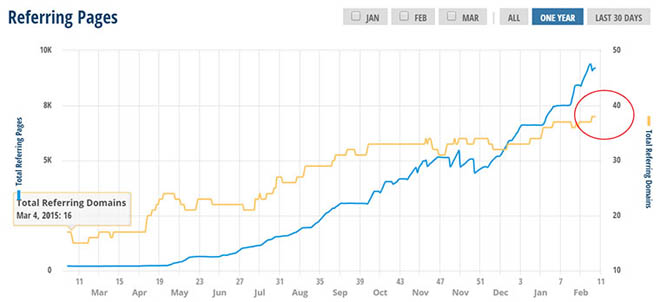 Ahrefs backlink profile
