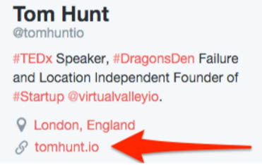 Twitter profile link