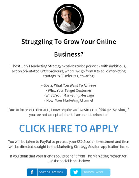 Tom Hunt thank you page