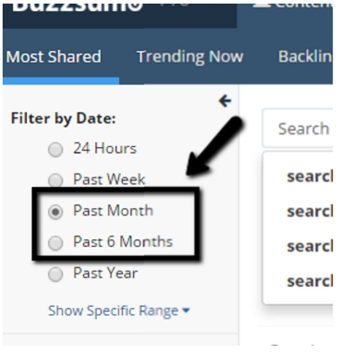Buzzsumo date filter