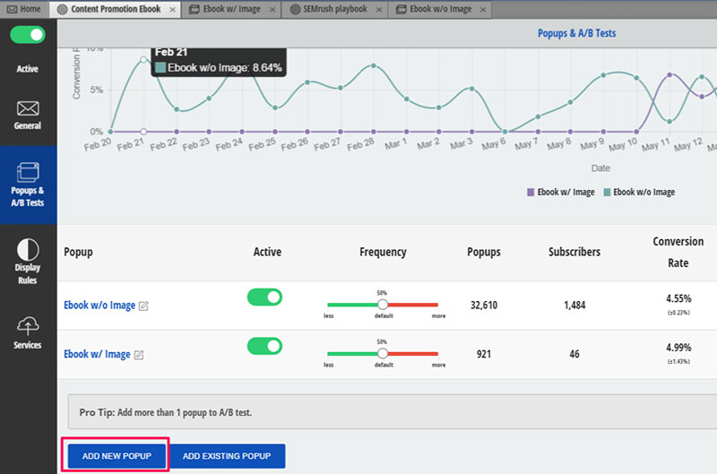 Creating A/B tests within your campaigns
