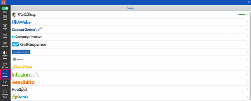Integrate seemlessly with your favorite email service provider