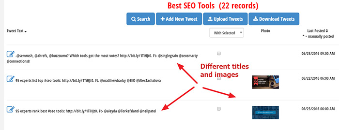 Scheduling content in Tweet Jukebox