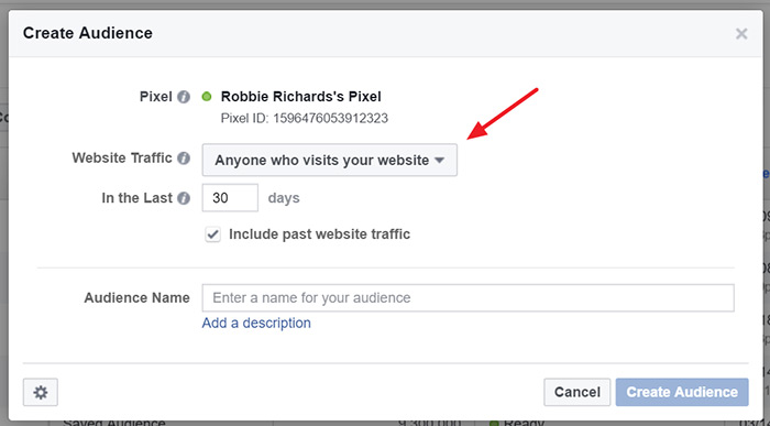 Website custom audience rules