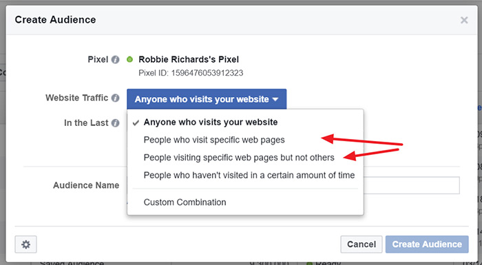 Capture visitors viewing specific pages