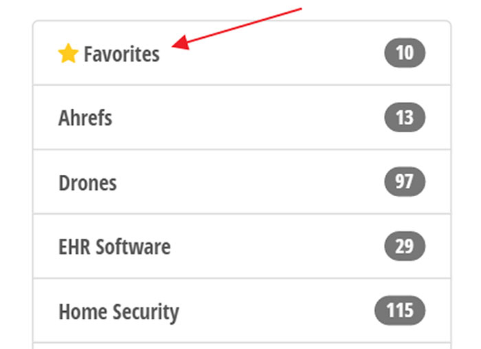 Favorites keyword project