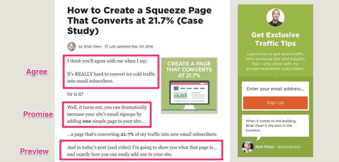 APP method copywriting example