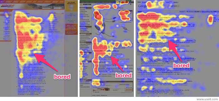 Eye tracking heat maps 2