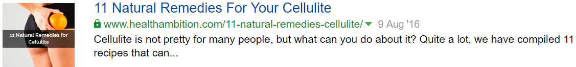 Health Ambition headline with numbers