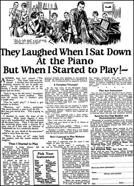 John Caples copywriting example from the 1920s